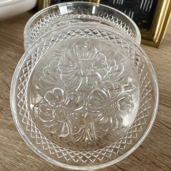 Set of Six Vintage Crystal Coasters - Picture 4 of 5